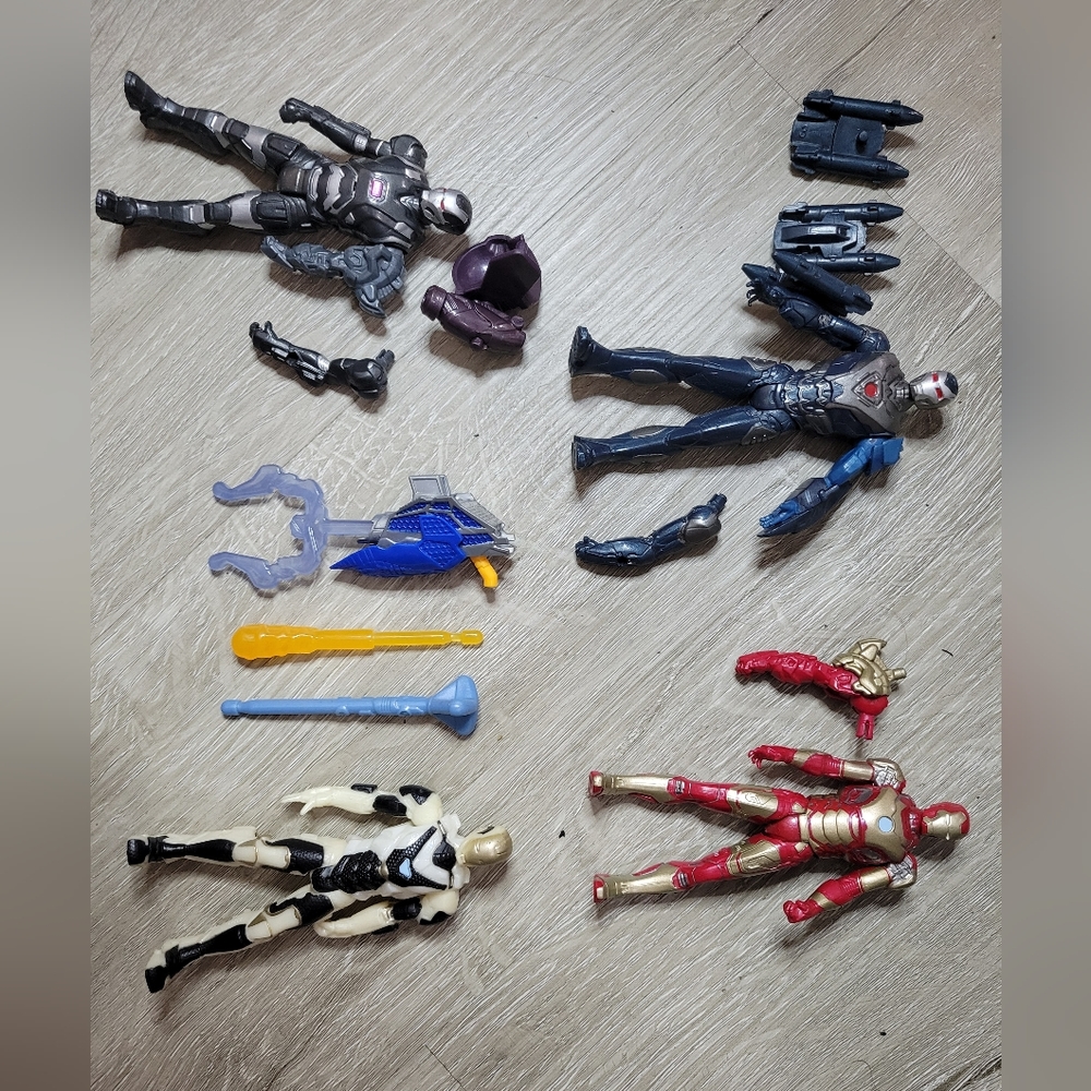 Hasbro Marvel iron man assortment of action figures and assemblers w attachables